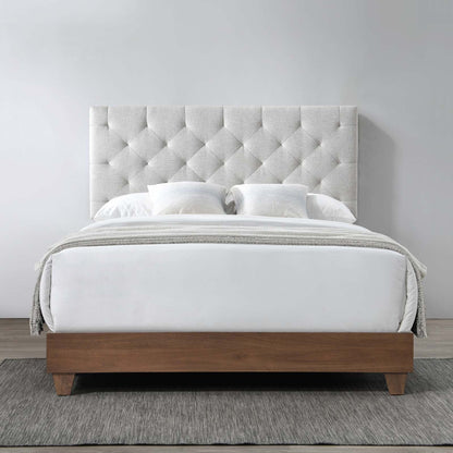 Rhiannon Diamond Tufted Upholstered Fabric Queen Bed by Modway