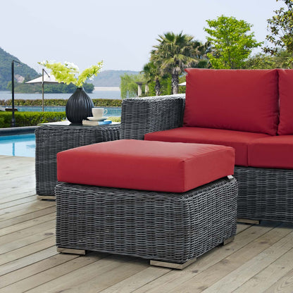 Summon Outdoor Patio Sunbrella¨ Ottoman by Modway