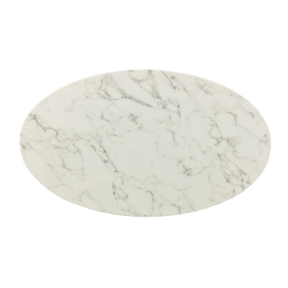 Lippa 48" Oval Faux Marble Dining Table by Modway