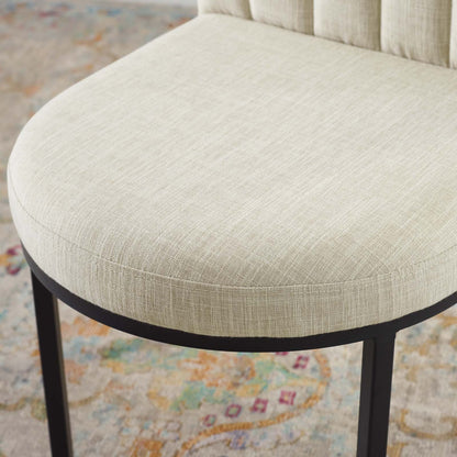 Isla Channel Tufted Upholstered Fabric Dining Side Chair by Modway