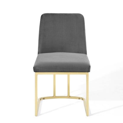 Amplify Sled Base Performance Velvet Dining Side Chair by Modway