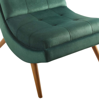 Ramp Upholstered Performance Velvet Lounge Chair and Ottoman Set by Modway