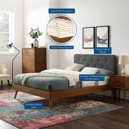 Bridgette Wood Twin Platform Bed With Splayed Legs by Modway