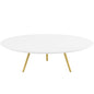 Lippa 48" Round Wood Coffee Table with Tripod Base by Modway