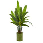 5' Travelers Palm Artificial Tree in Metal Planter