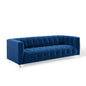 Mesmer Channel Tufted Button Performance Velvet Sofa by Modway
