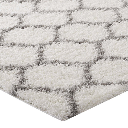 Solvea Moroccan Trellis 5x8 Shag Area Rug by Modway