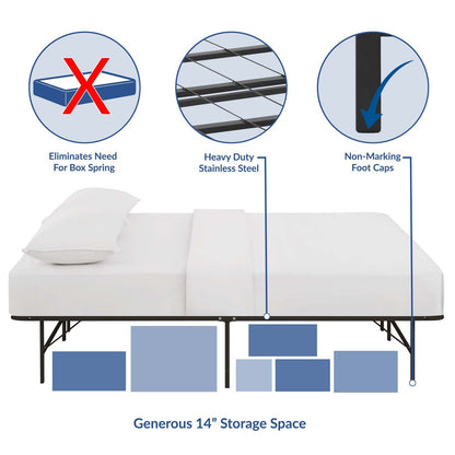 Horizon Stainless Steel Queen Bed Frame by Modway