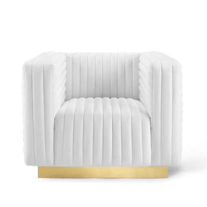 Charisma Channel Tufted Performance Velvet Accent Armchair by Modway