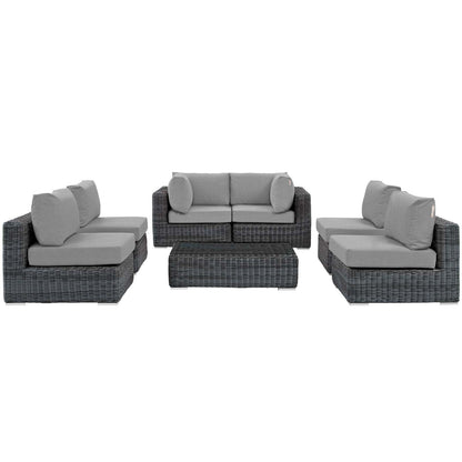 Summon 7 Piece Outdoor Patio Sunbrella¨ Sectional Set by Modway
