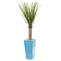 4' Yucca Artificial Tree in Turquoise Planter