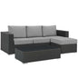Sojourn 3 Piece Outdoor Patio Sunbrella¨ Sectional Set by Modway