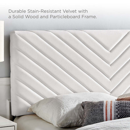 Alyson Angular Channel Tufted Performance Velvet King / California King Headboard by Modway