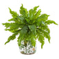 13"  Fern Artificial Plant in Floral Vase