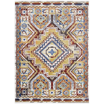 Florita Distressed Southwestern Aztec 5x8 Area Rug by Modway
