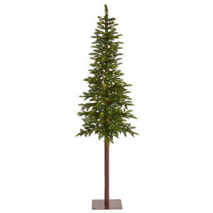 7' Alaskan Alpine Artificial Christmas Tree with 150 Clear Microdot