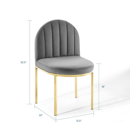 Isla Performance Velvet Dining Side Chair Set of 2 by Modway