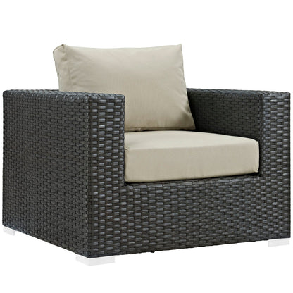 Sojourn 8 Piece Outdoor Patio Sunbrella¨ Sectional Set by Modway