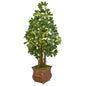 52"  Schefflera Artificial Tree in Brown Metal Planter