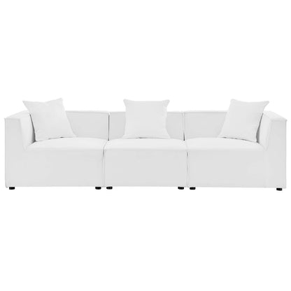 Saybrook 3-Piece Outdoor Patio Upholstered Sectional Sofa by Modway