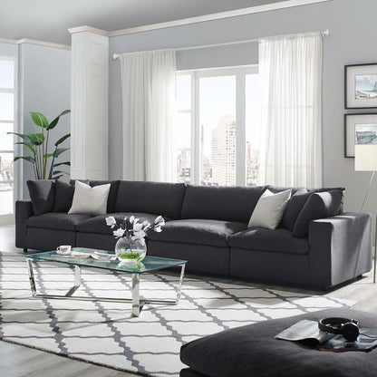 Commix 4 Piece Down Filled Overstuffed Sectional Sofa Set by Modway