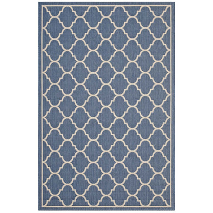 Avena Moroccan Quatrefoil Trellis Indoor and Outdoor 5x8 Area Rug by Modway