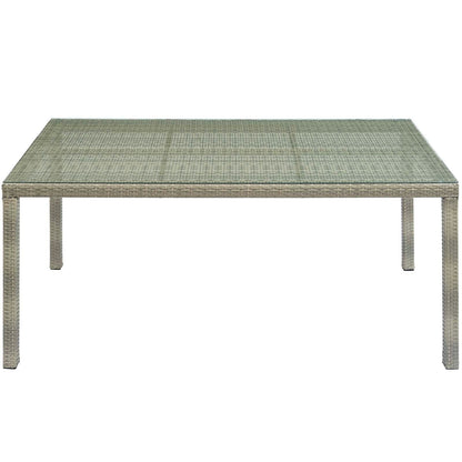Conduit 70" Outdoor Patio Wicker Rattan Dining Table by Modway