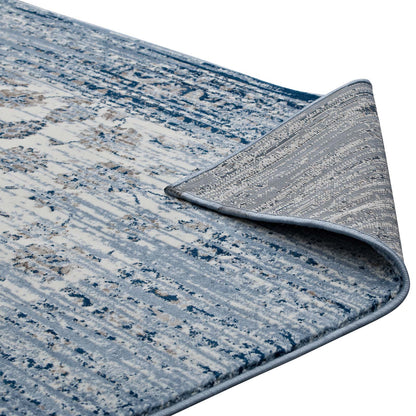 Chiara Distressed Floral Lattice Contemporary 5x8 Area Rug by Modway