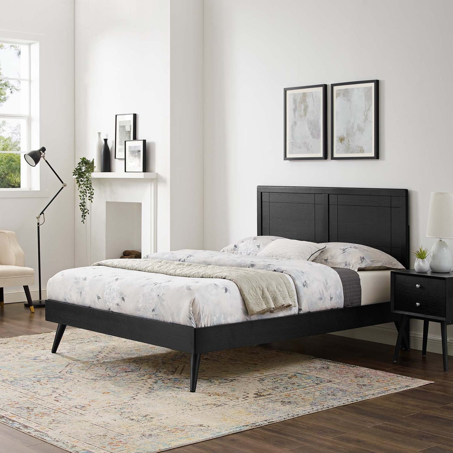 Marlee Wood Full Platform Bed With Splayed Legs by Modway