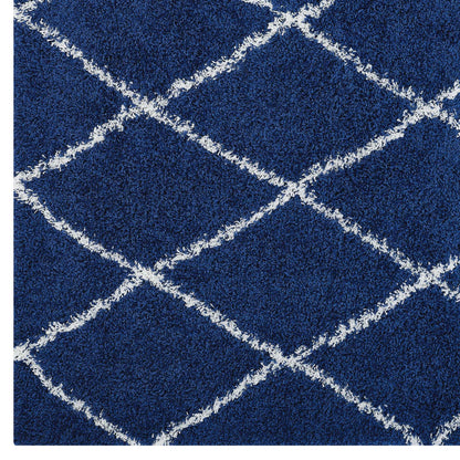 Toryn Diamond Lattice 5x8 Shag Area Rug by Modway