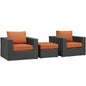 Sojourn 3 Piece Outdoor Patio Sunbrella¨ Sectional Set by Modway