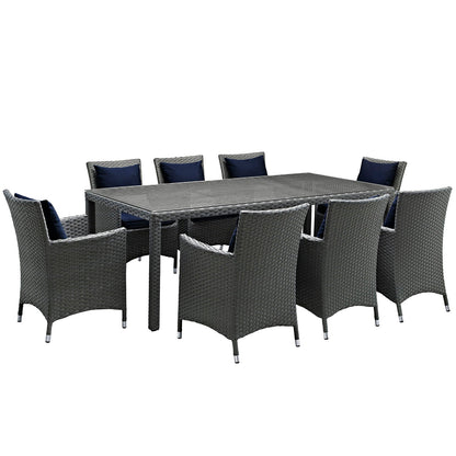 Sojourn 9 Piece Outdoor Patio Sunbrella¨ Dining Set by Modway