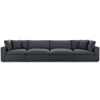 Commix 4 Piece Down Filled Overstuffed Sectional Sofa Set by Modway