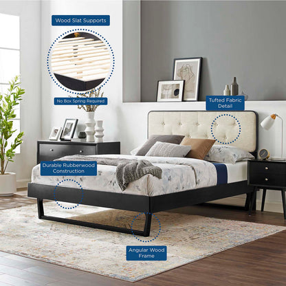 Bridgette Wood Full Platform Bed With Angular Frame by Modway