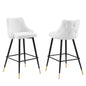 Adorn Performance Velvet Bar Stool Set of 2 by Modway