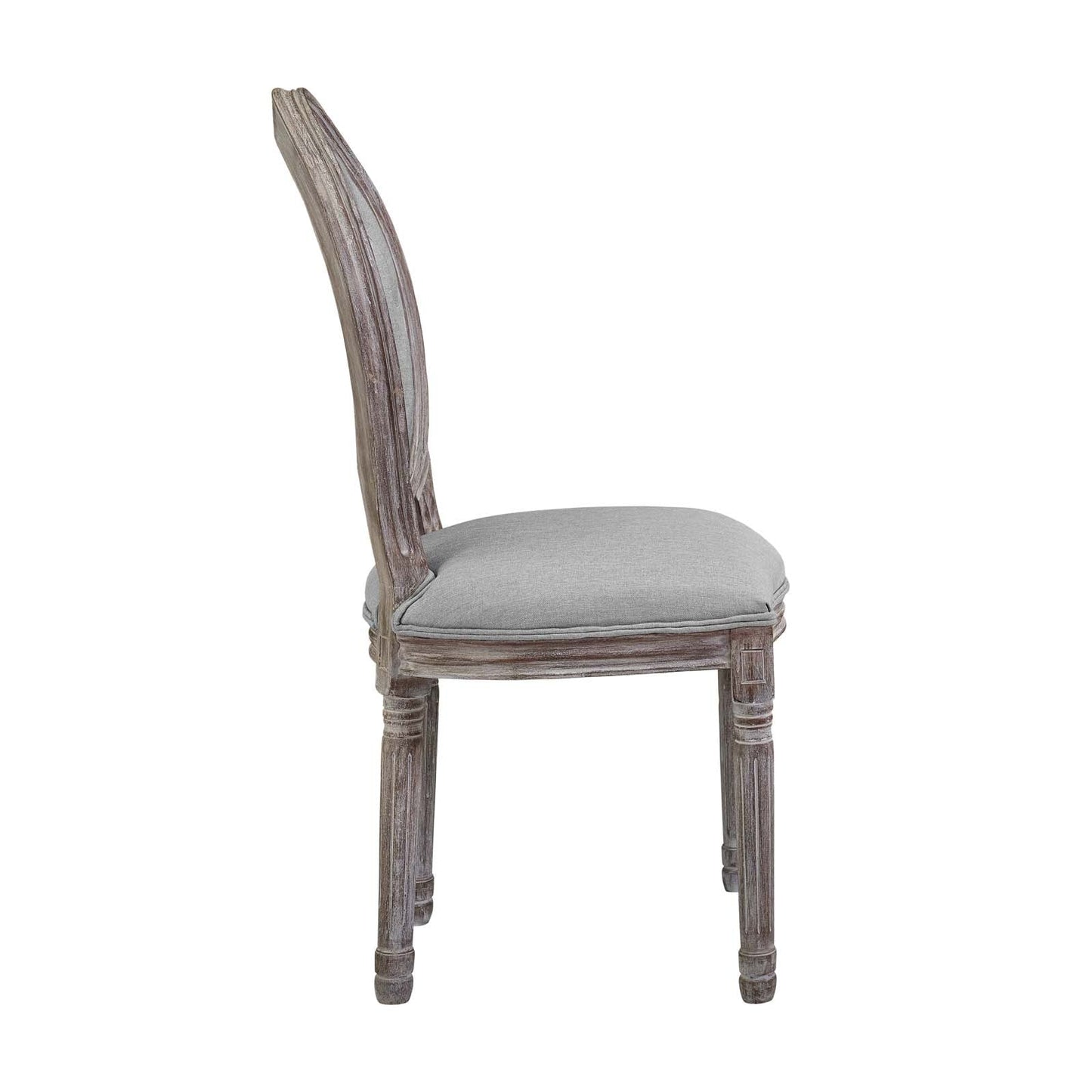 Arise Vintage French Upholstered Fabric Dining Side Chair Set of 2 by Modway