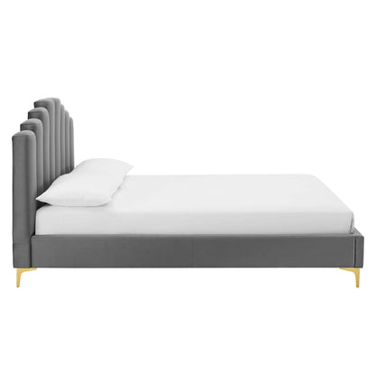 Olivia Performance Velvet Queen Platform Bed by Modway