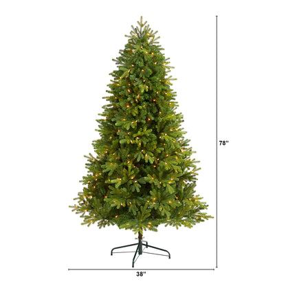 6.5' Washington Fir Artificial Christmas Tree with 400 Clear Lights