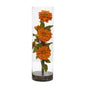 Zinnia Artificial Arrangement in Cylinder Vase