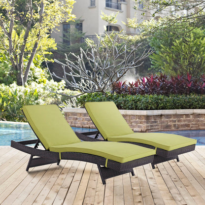Convene Outdoor Patio Chaise Set of 2 by Modway