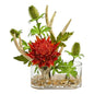Tropical Flower and Antlers Artificial Arrangement