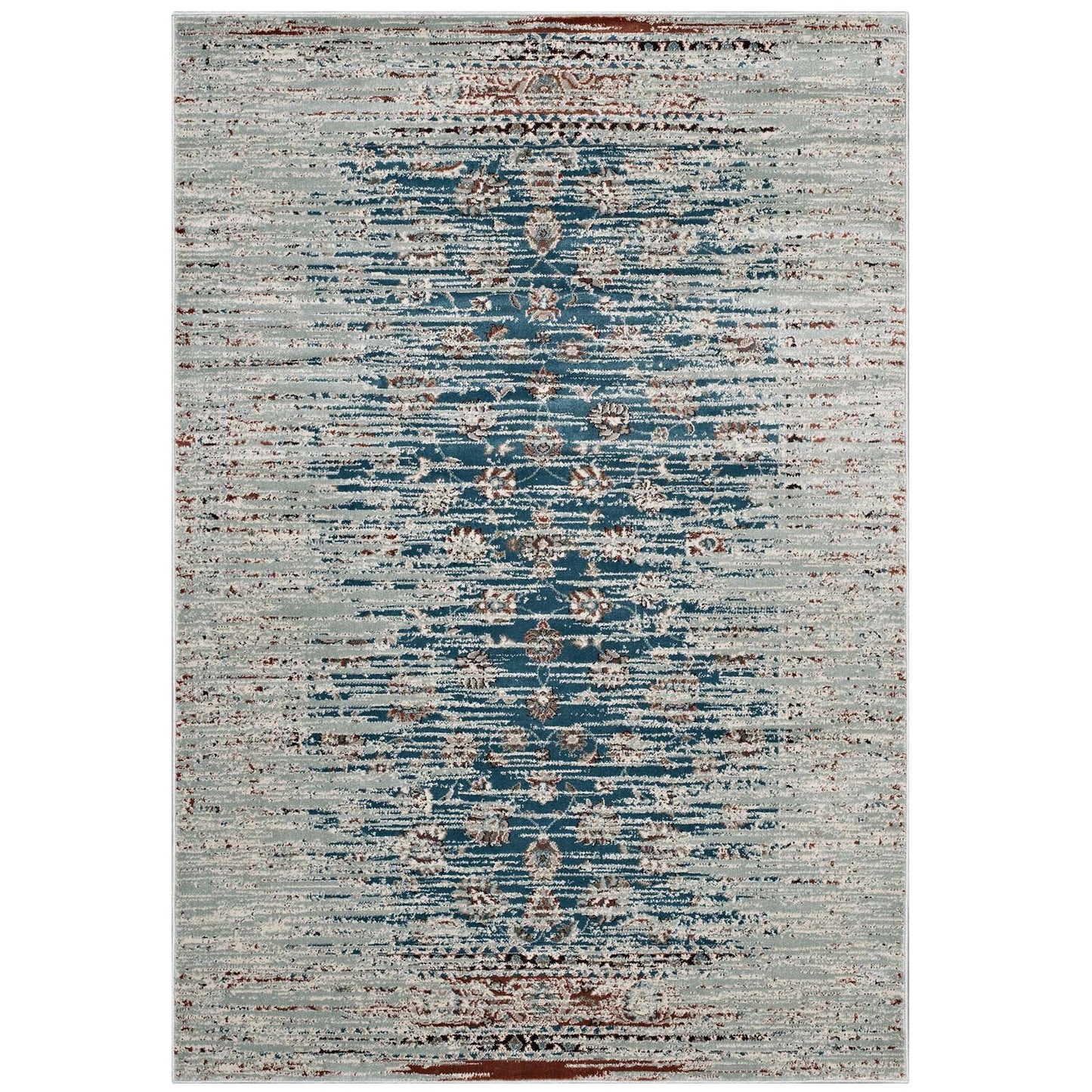 Hesper Distressed Contemporary Floral Lattice 8x10 Area Rug by Modway