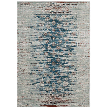 Hesper Distressed Contemporary Floral Lattice 8x10 Area Rug by Modway