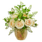 Camellia and Maiden Hair Artificial Arrangement