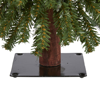 2' Grand Alpine Artificial Christmas Tree with 35 Clear Lights