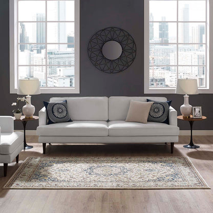 Meryam Distressed Vintage Medallion 5x8 Area Rug by Modway