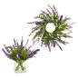 12'' Lavender Arrangement and 14"  Lavender Wreath (Set of 2)