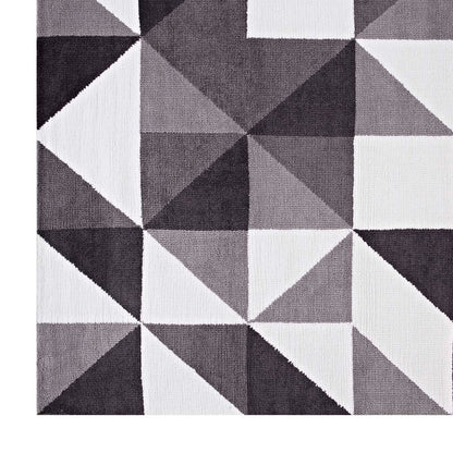 Kahula Geometric Triangle Mosaic 8x10 Area Rug by Modway