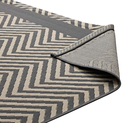 Optica Chevron With End Borders Indoor and Outdoor 5x8 Area Rug by Modway