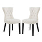 Silhouette Upholstered Fabric Dining Side Chairs Set of 2 by Modway